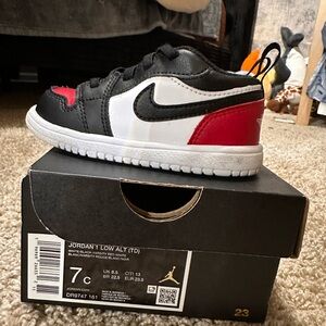 Nike Jordan Low Alt TD Black/White/Red Sneakers